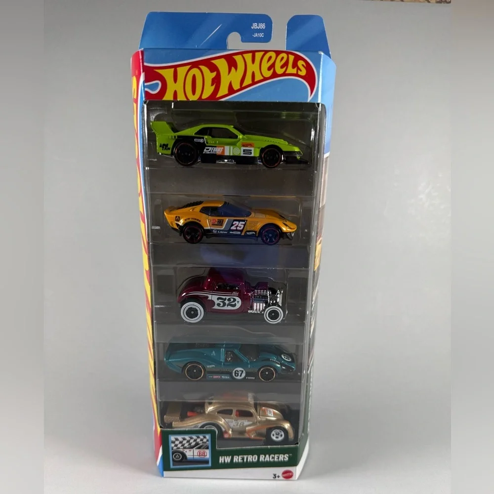 Hot Wheels 5 Car Pack HW Retro Racers